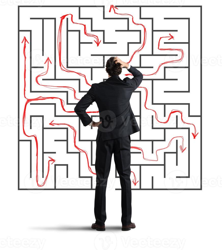 Businessman seek the solution photo