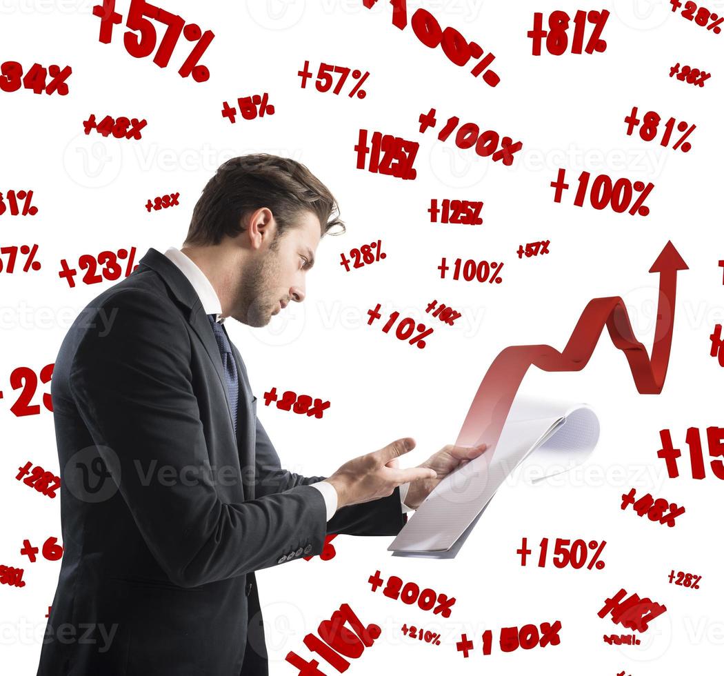 Documents of financial profit photo