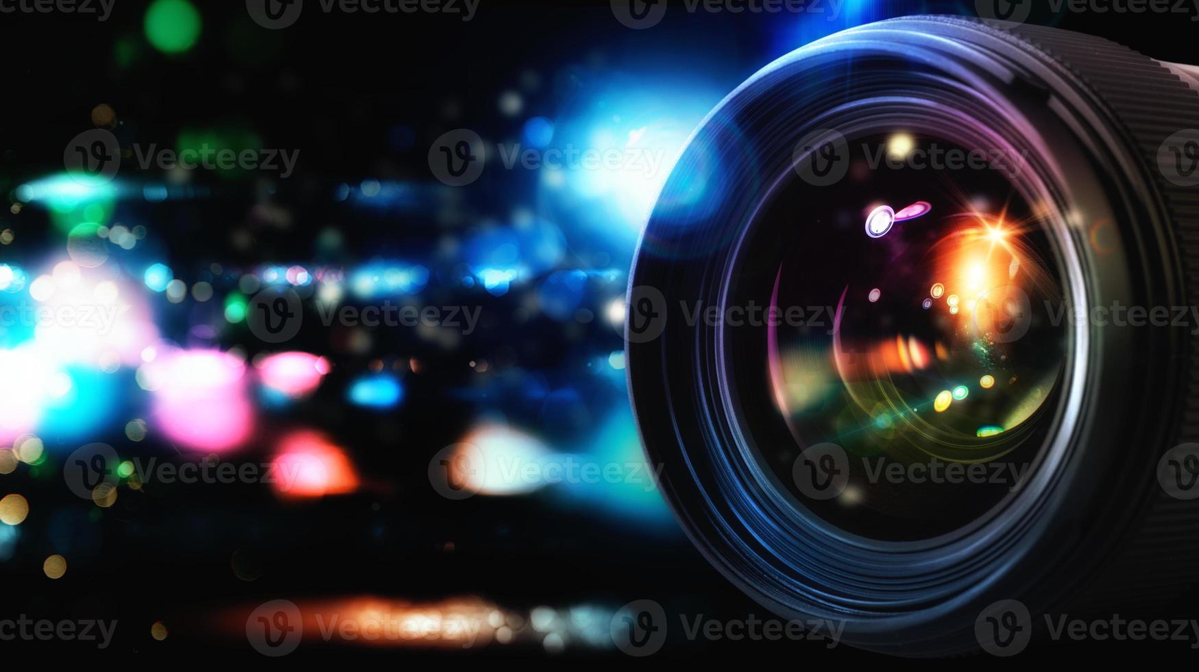 Professional camera lens photo