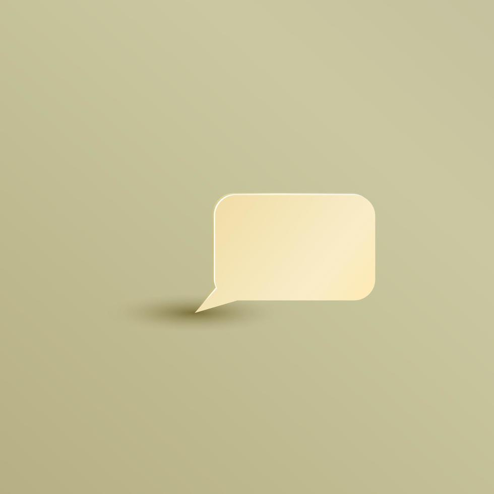 vector design chat dialog box, message box 3d design mock up shape rectangle simple color cream eps 10