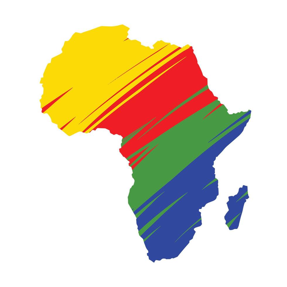 África mapa ilustración vector blanco antecedentes