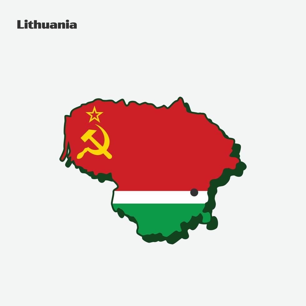 Lithuania Country Flag Map Infographic vector
