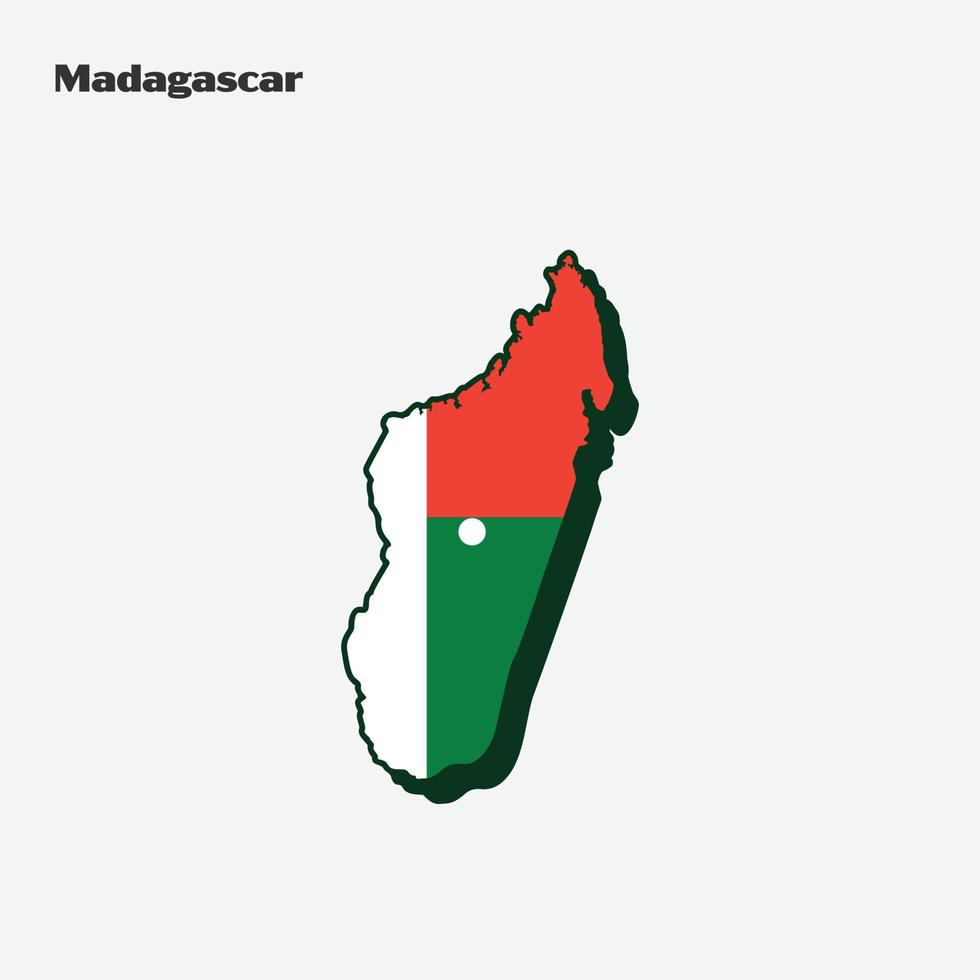 Madagascar país bandera mapa infografía vector