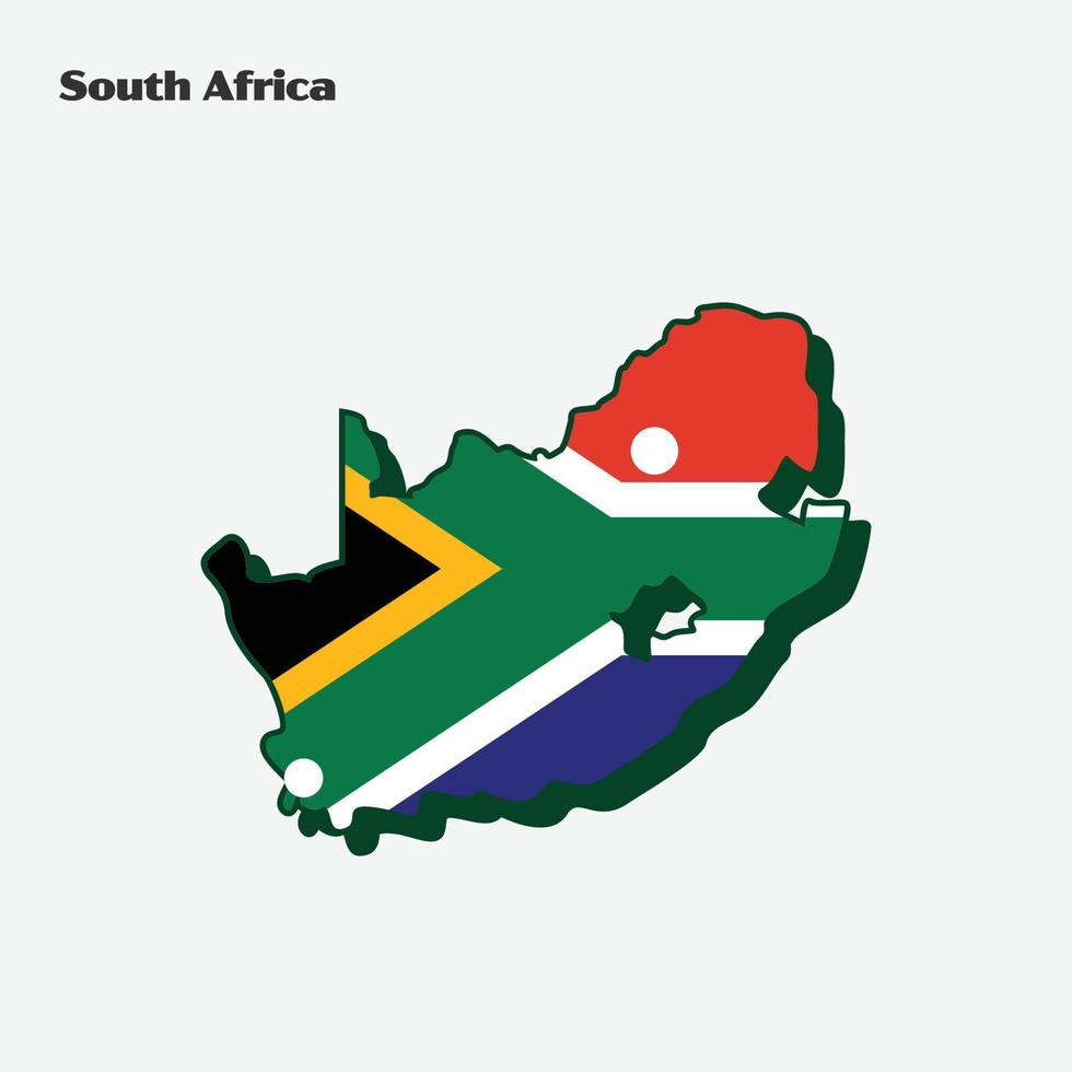 South Africa Nation Flag Map Infographic vector