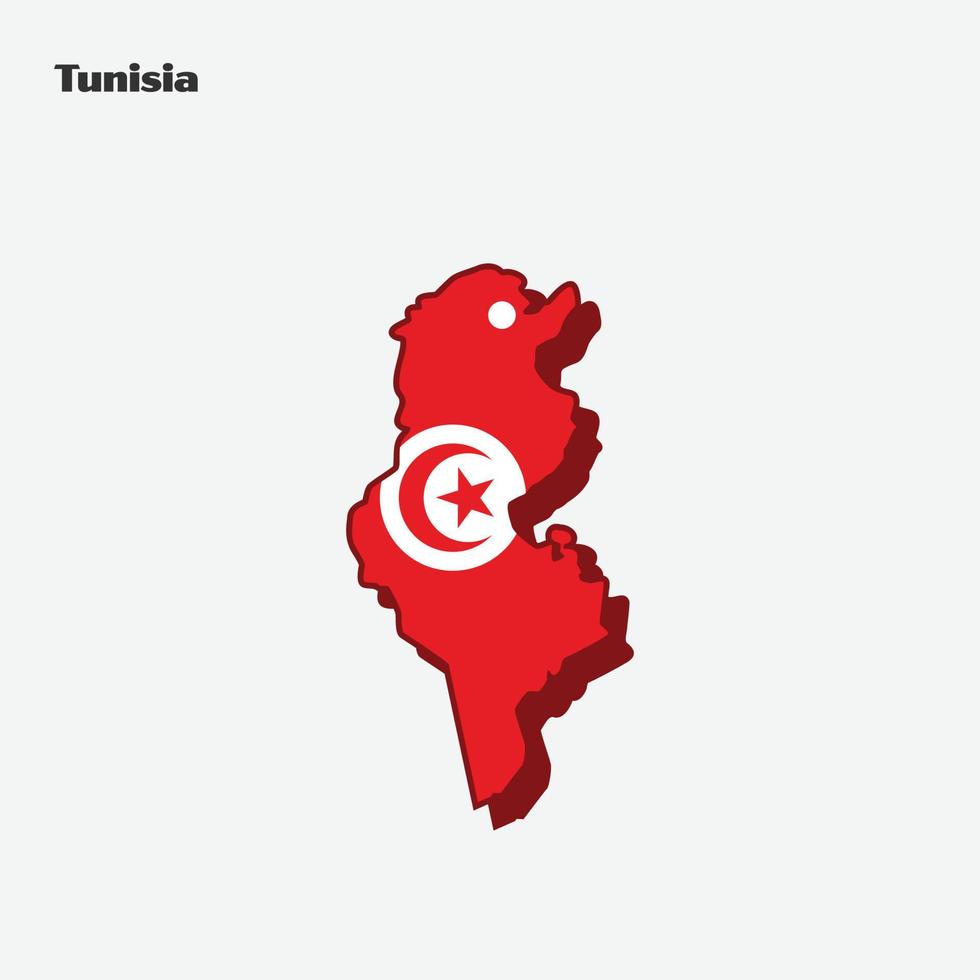 Tunisia Nation Flag Map Infographic vector