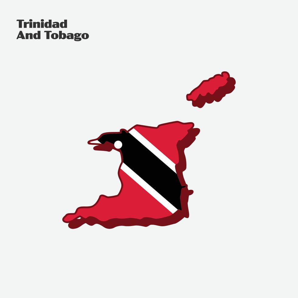 Trinidad And Tobago Nation Flag Map Infographic vector