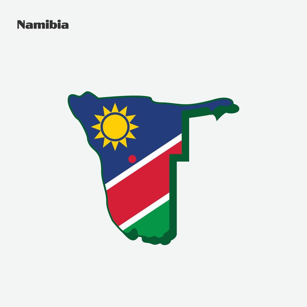 Namibia Nation Flag Map Infographic vector