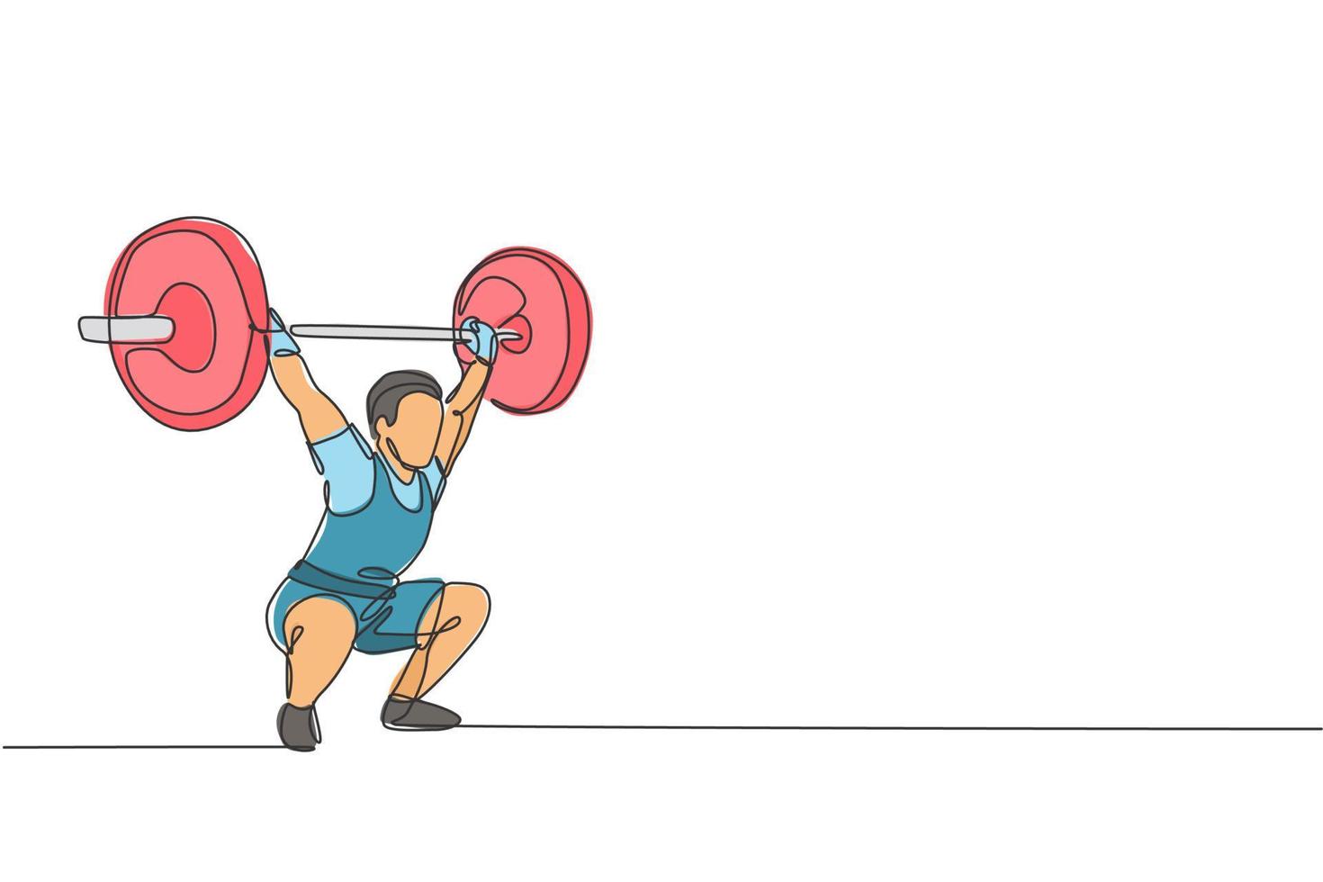 One Single Line Drawing Of Fit Young Athlete Muscular Man Lifting one-single-line-drawing-of-fit-young-athlete-muscular-man-lifting