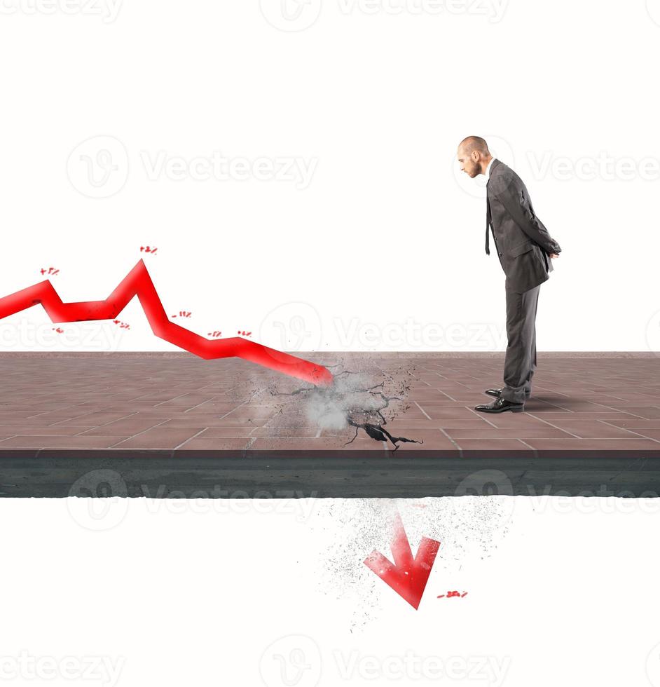 Negative statistic due to crisis photo