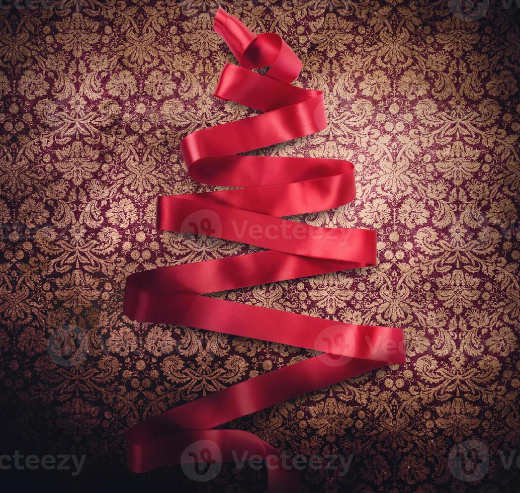 Ribbon xmas tree photo