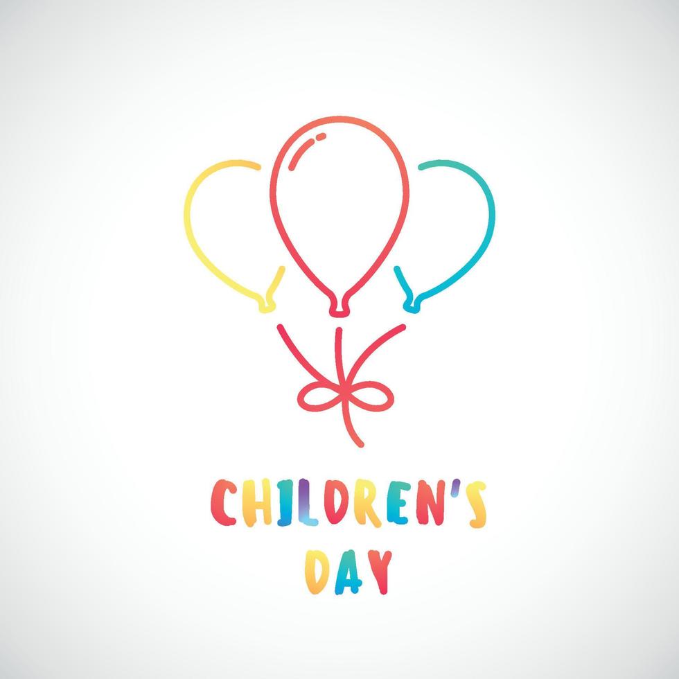 Happy Children's day design for posters, greeting cards, invitations. vector