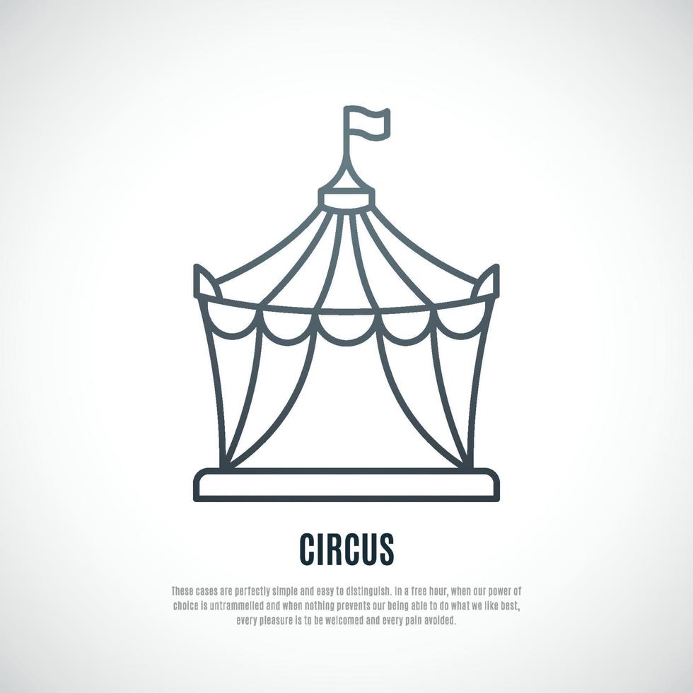 Circus icon isolated on white background. vector