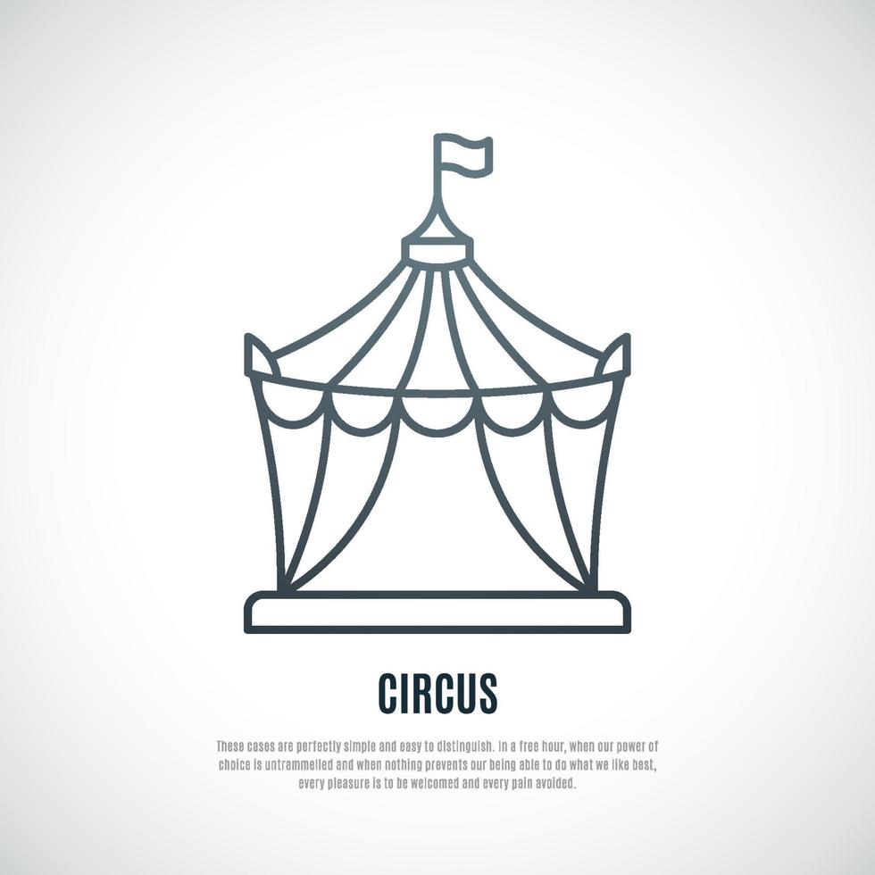 circo icono aislado en blanco antecedentes. vector