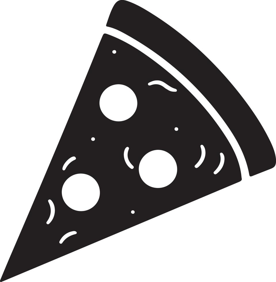 Delicious Pizza Slice Icon Isolated on White Background vector