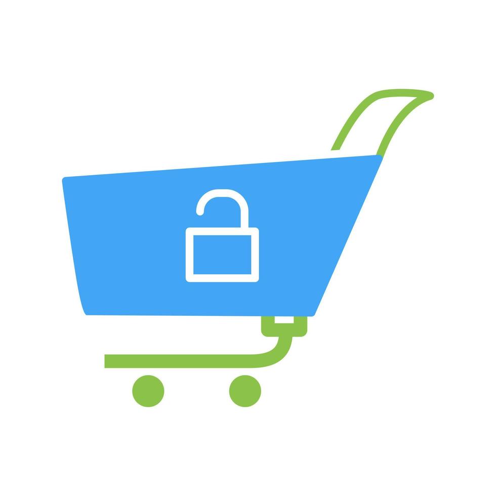 Unique Unlock Cart Vector Icon
