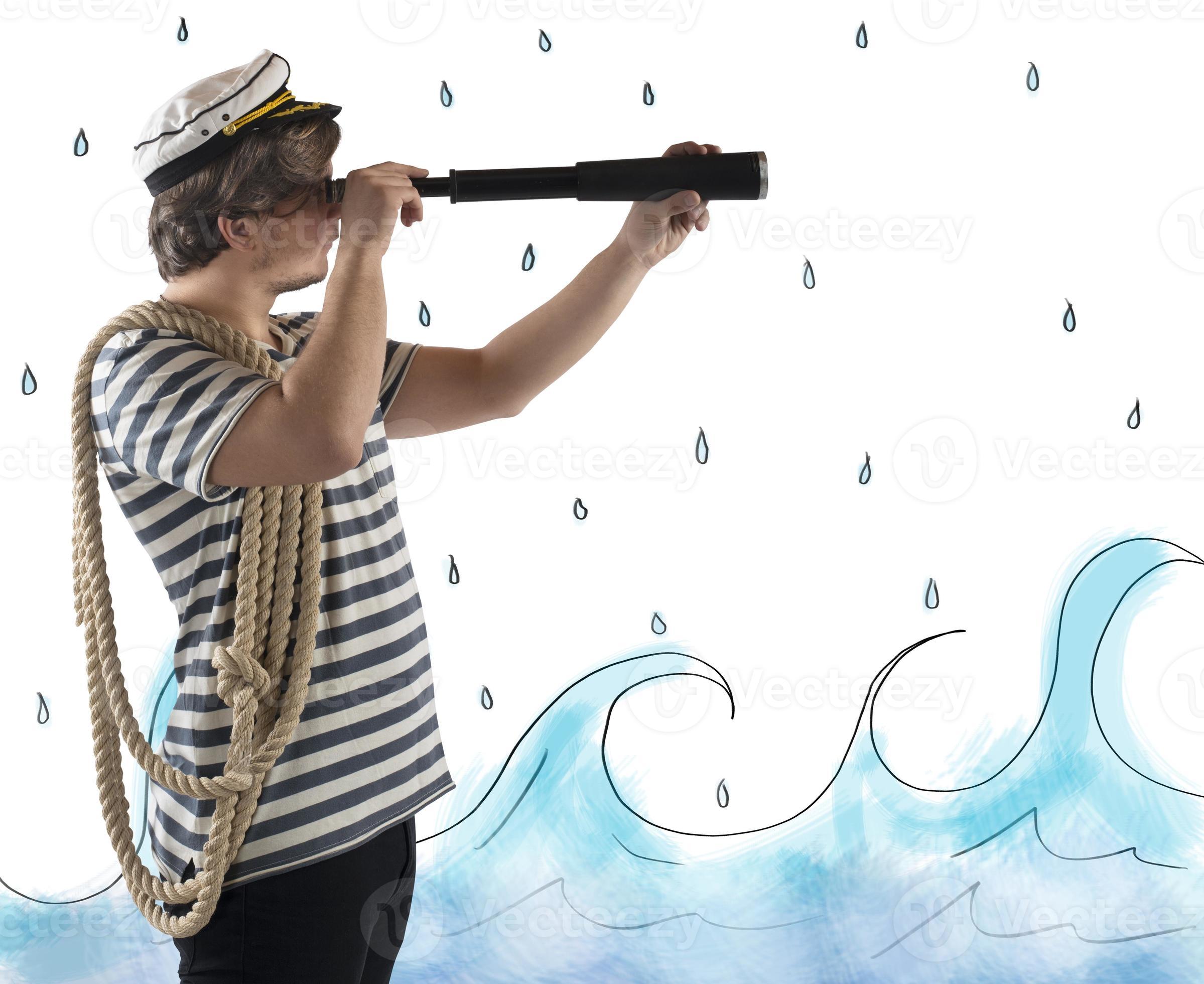 Sailor with the telescope 20628408 Stock Photo at Vecteezy
