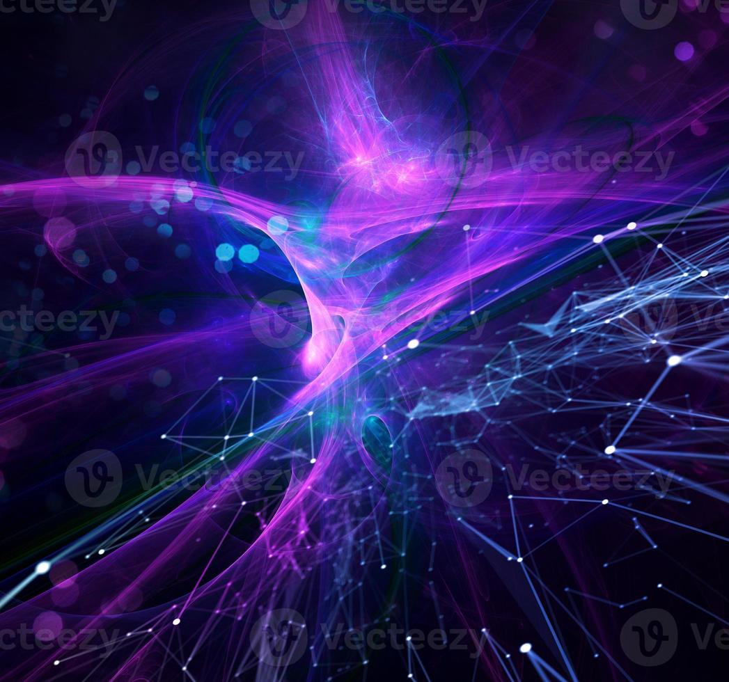 Abstract internet connection network background with motion effects. photo