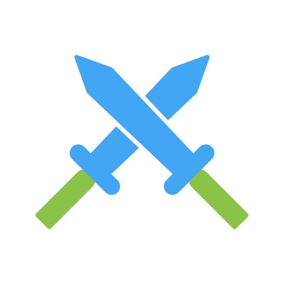 Unique Two Swords Vector Icon