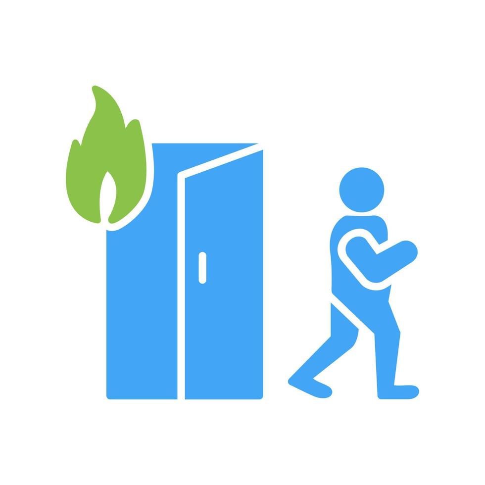 Unique Running from Fire Vector Icon