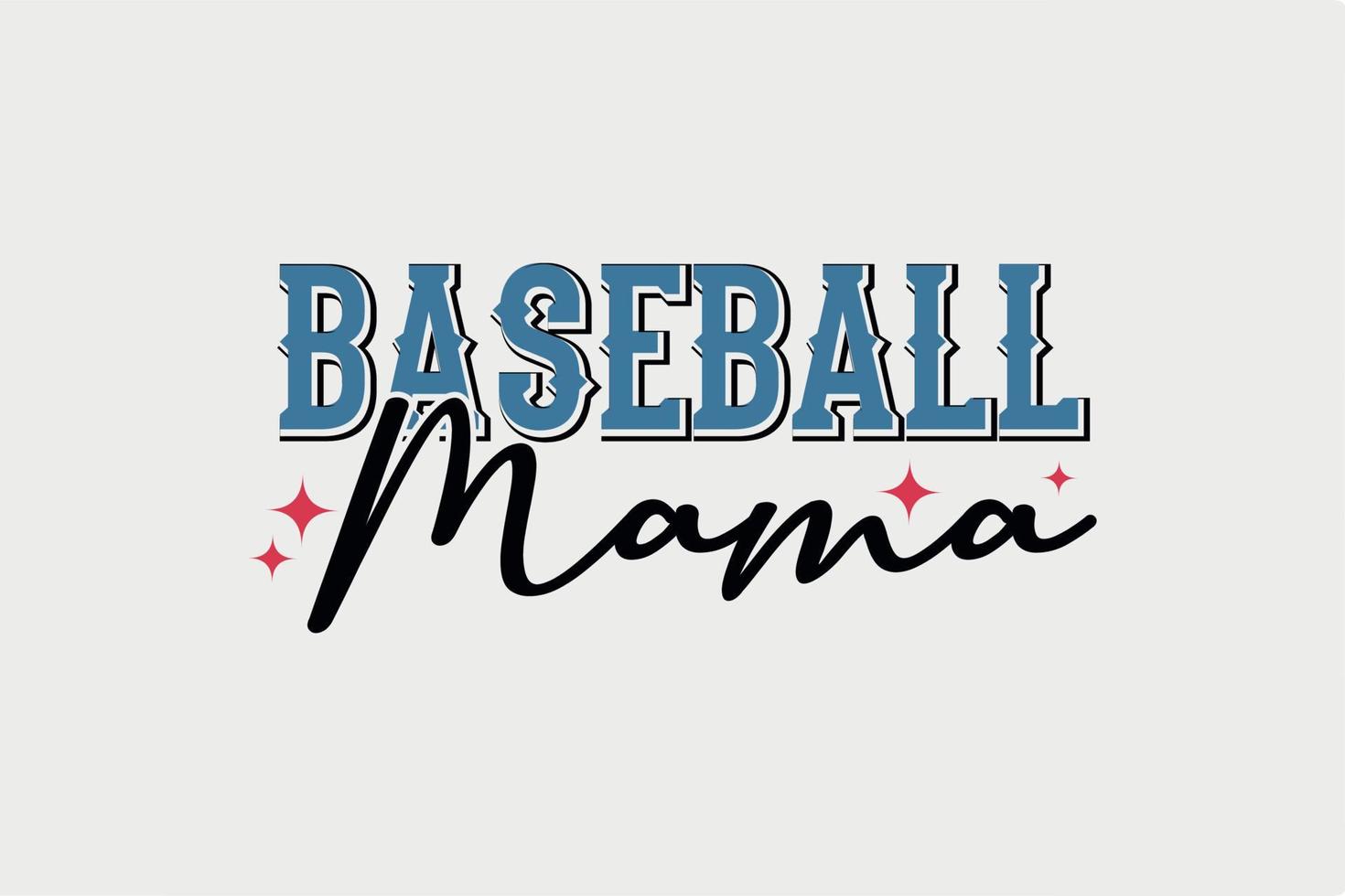 béisbol mamá retro béisbol tipografía t camisa diseño vector