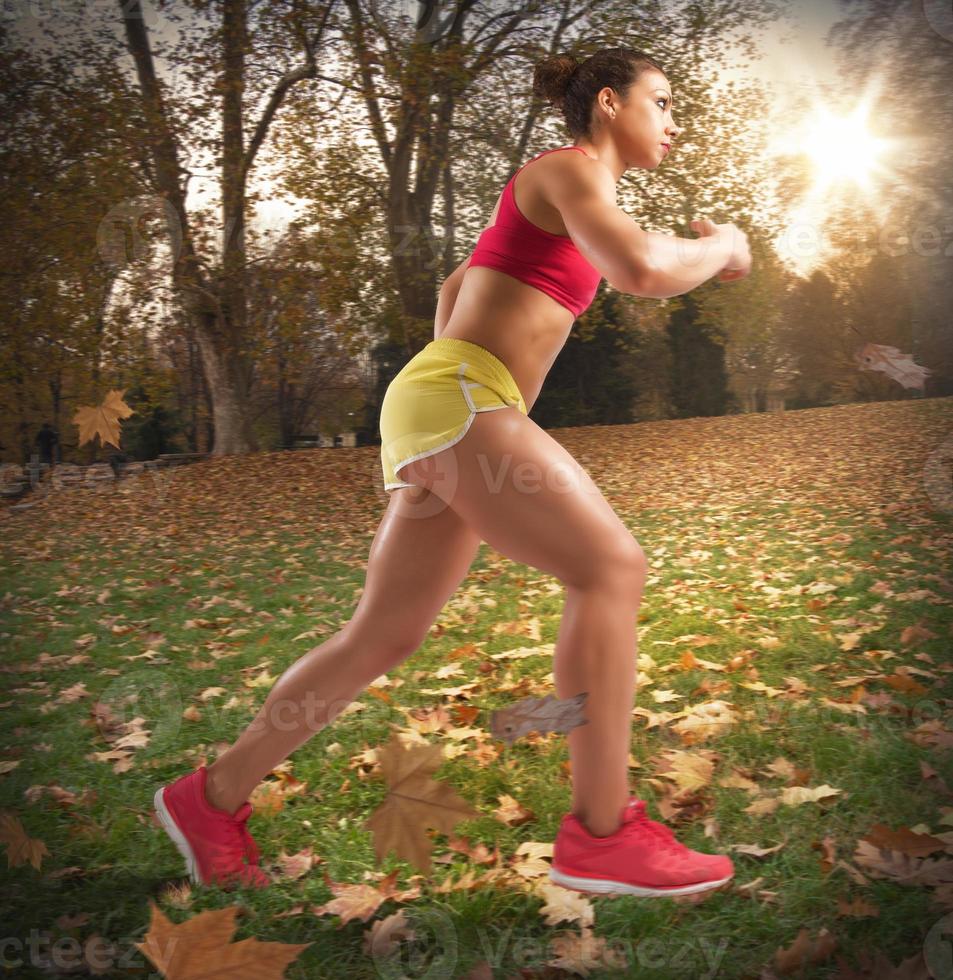 correr en otoño foto