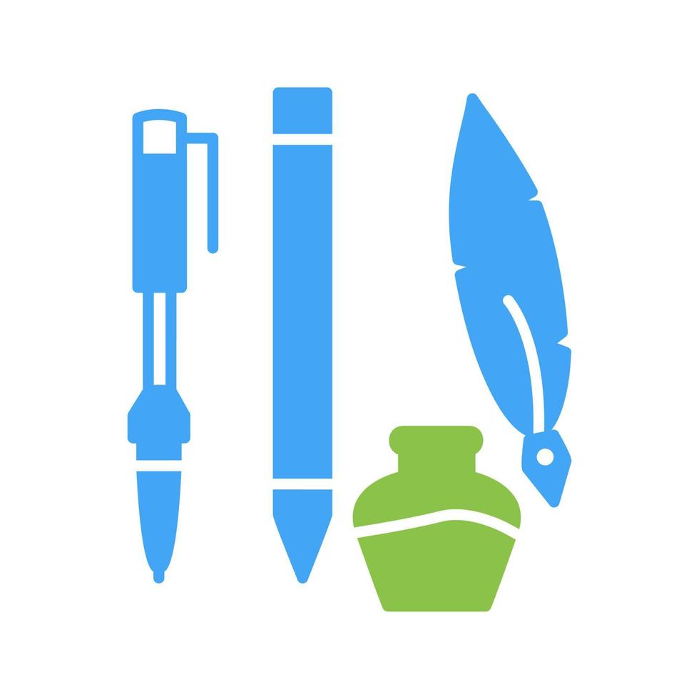 Unique Writing Equipment Vector Icon