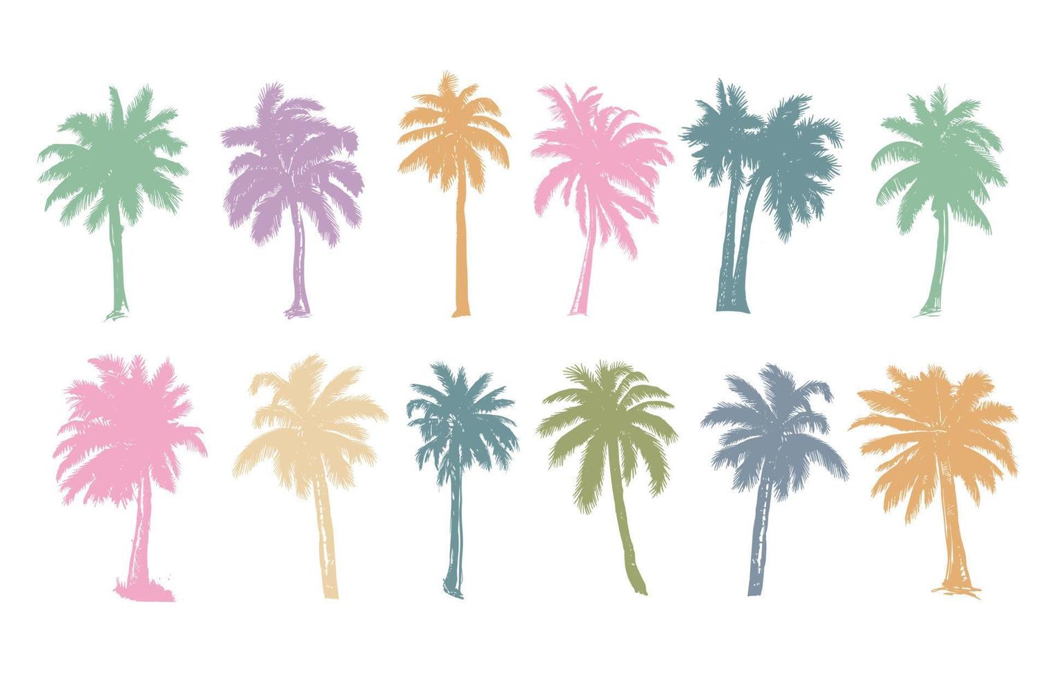 Palm, Hello Summer, hand drawn illustrations, vector. vector