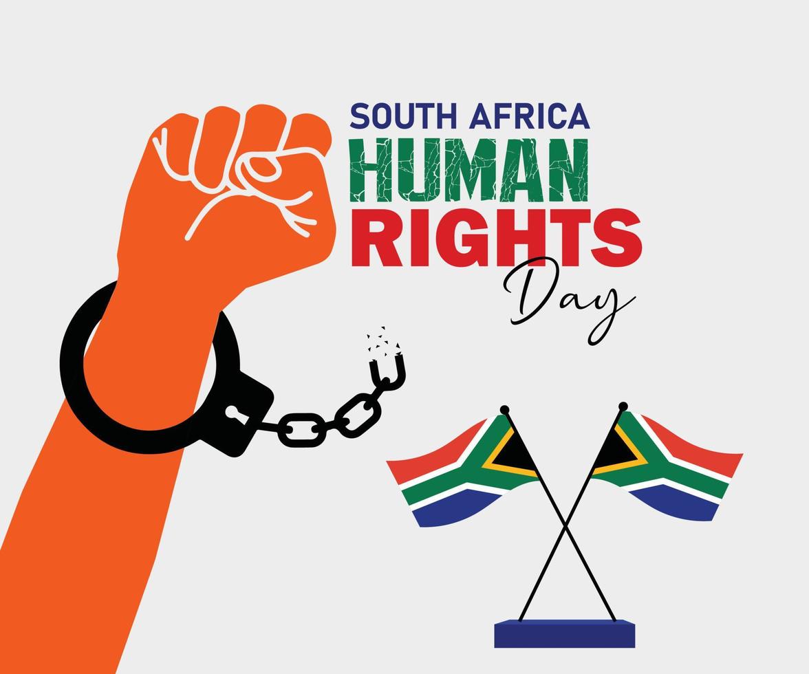 Human rights day. of South Africa Vector illustration. Suitable for