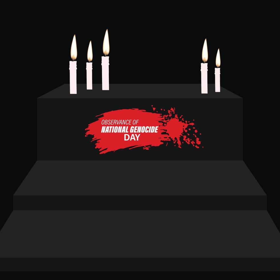 Observance of National Genocide Day. Template for background, banner, card, poster. Vector illustration.