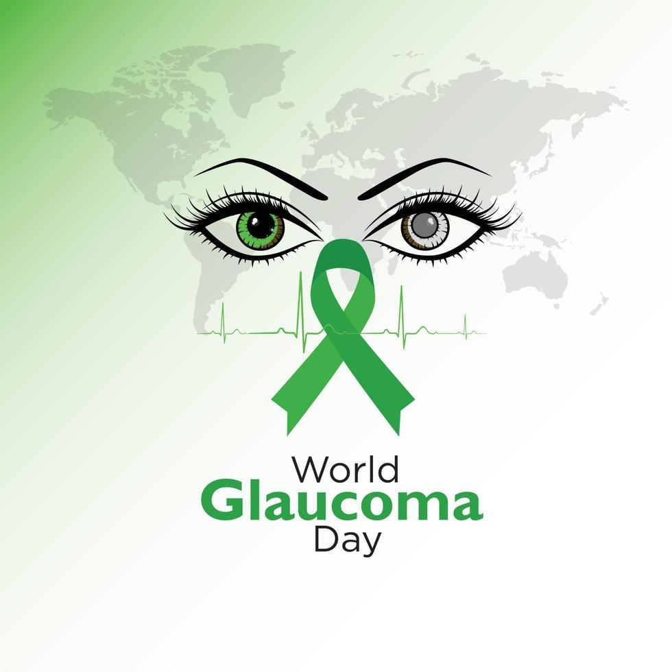 World Glaucoma Day. 12 March. background, poster, banner for world glaucoma concept. Vector illustration.