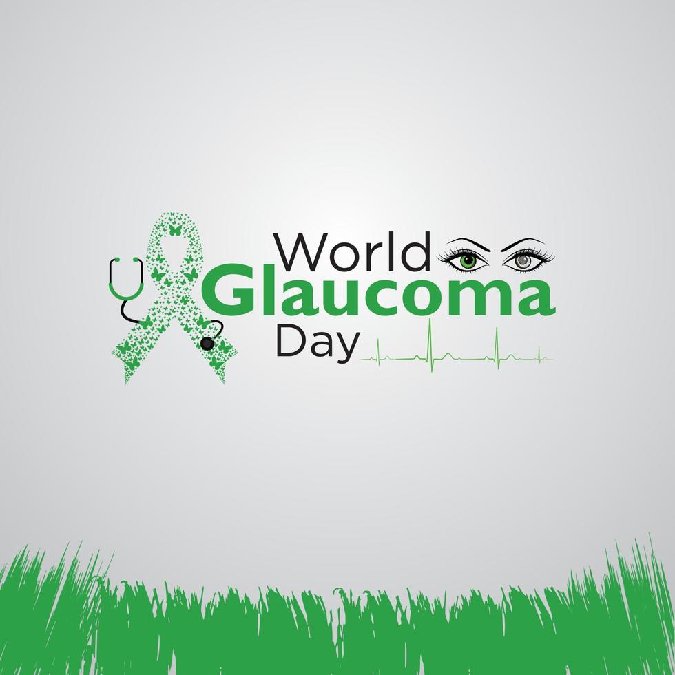 World Glaucoma Day. 12 March. background, poster, banner for world glaucoma concept. Vector illustration.