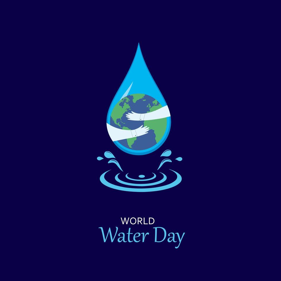 World Water Day Concept. Every Drop Matters. Saving water and world environmental protection concept. vector. illustration. vector