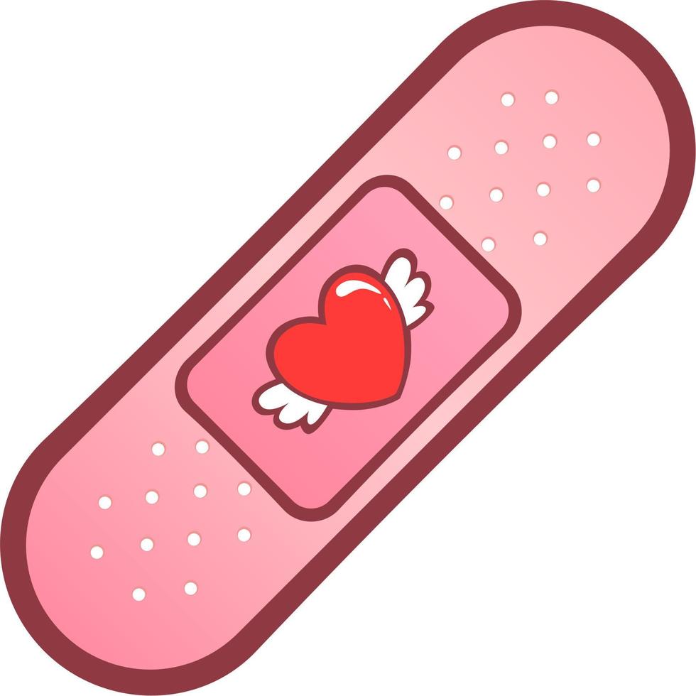 Bandage Emote Cartoon Illustration vector