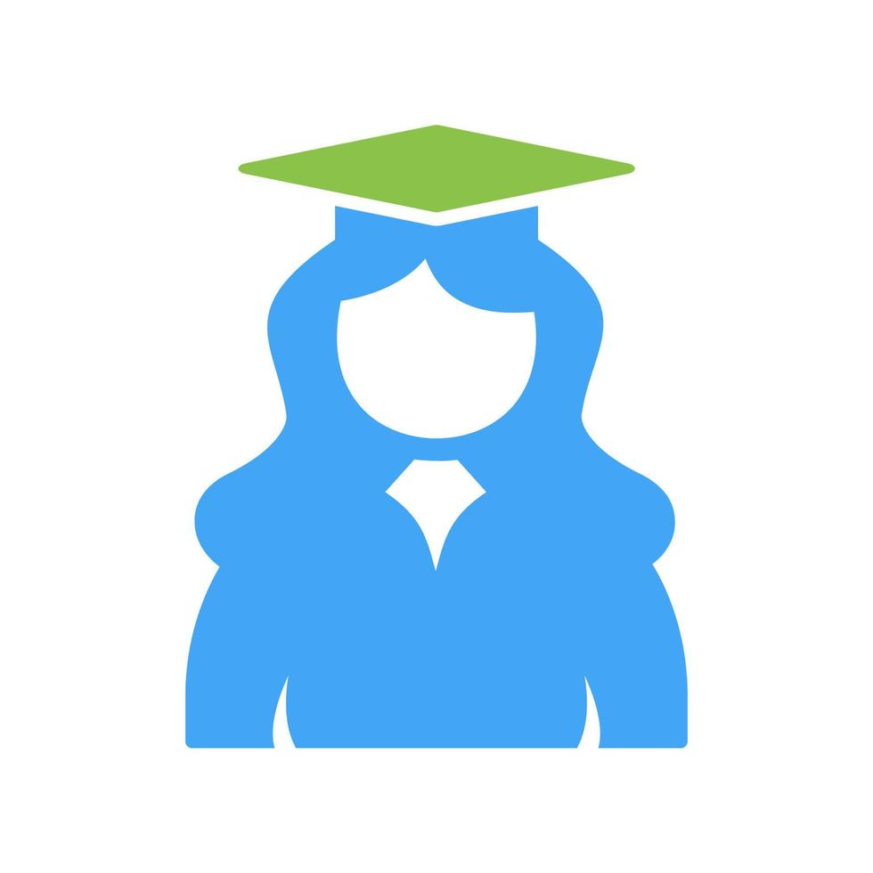 Unique Female Graduate Vector Icon