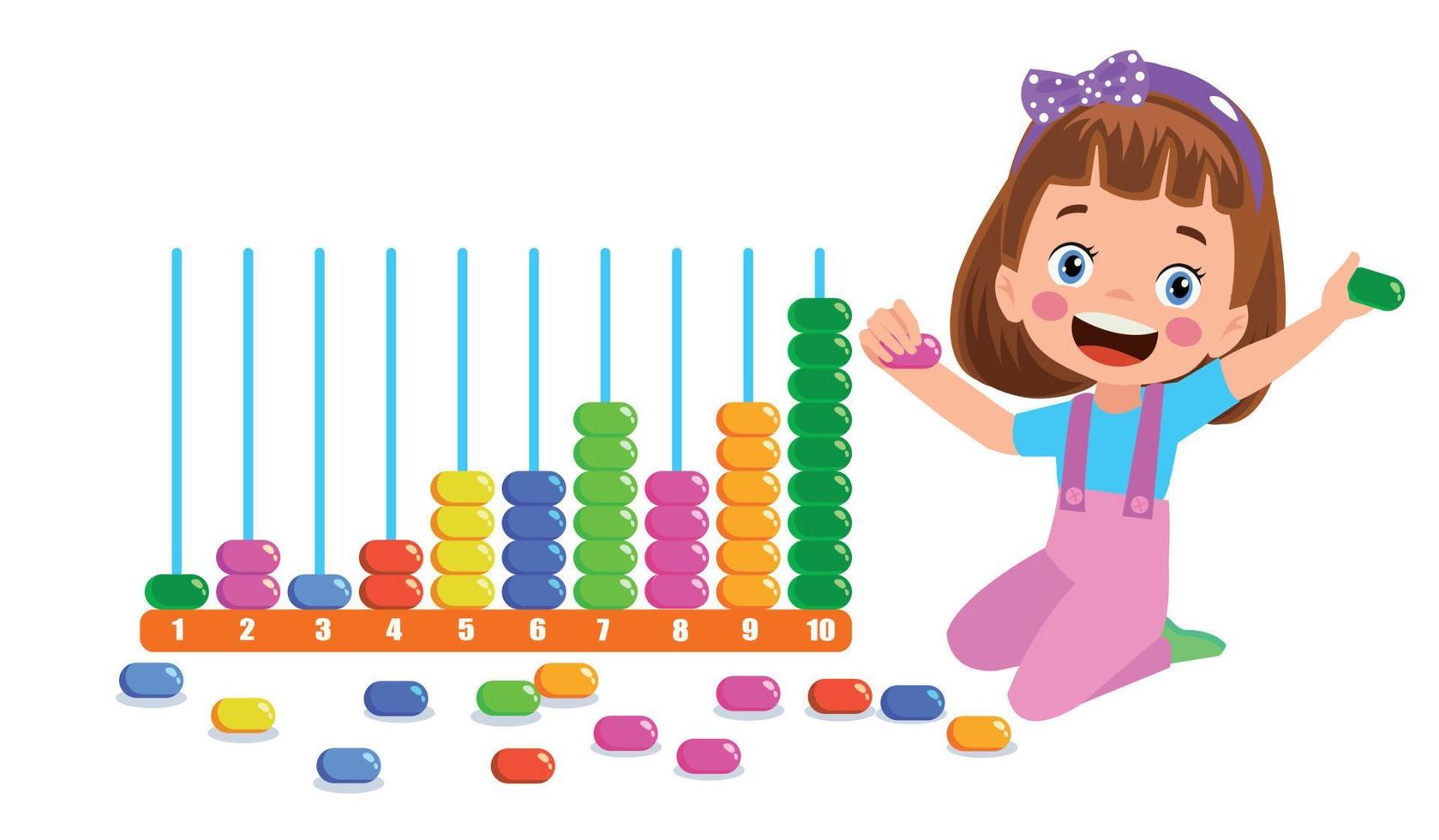 Abacus Toy For Kids Education vector
