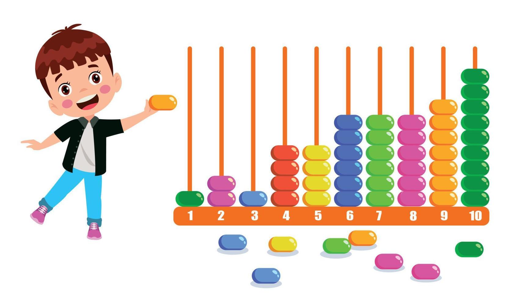 Abacus Toy For Kids Education vector