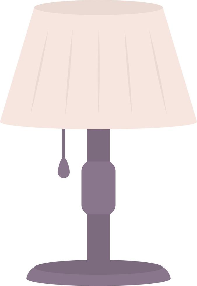 Bedside lamp shade semi flat color vector object