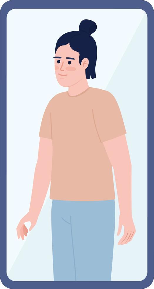 Online dating profile of stylish young man flat concept vector spot illustration