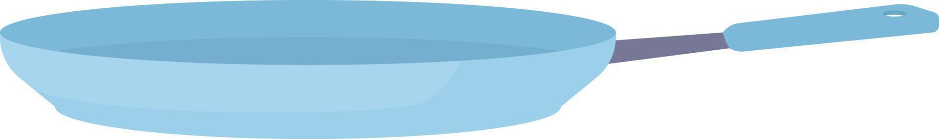 Blue frying pan semi flat color vector object