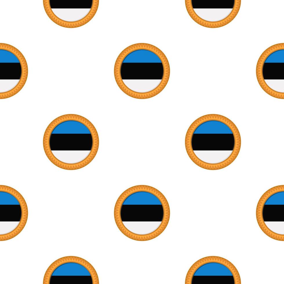 modelo Galleta con bandera país Estonia en sabroso galleta vector