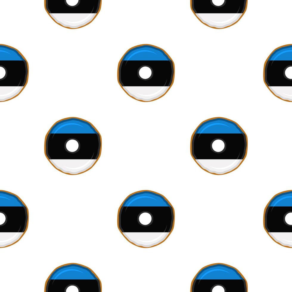 modelo Galleta con bandera país Estonia en sabroso galleta vector