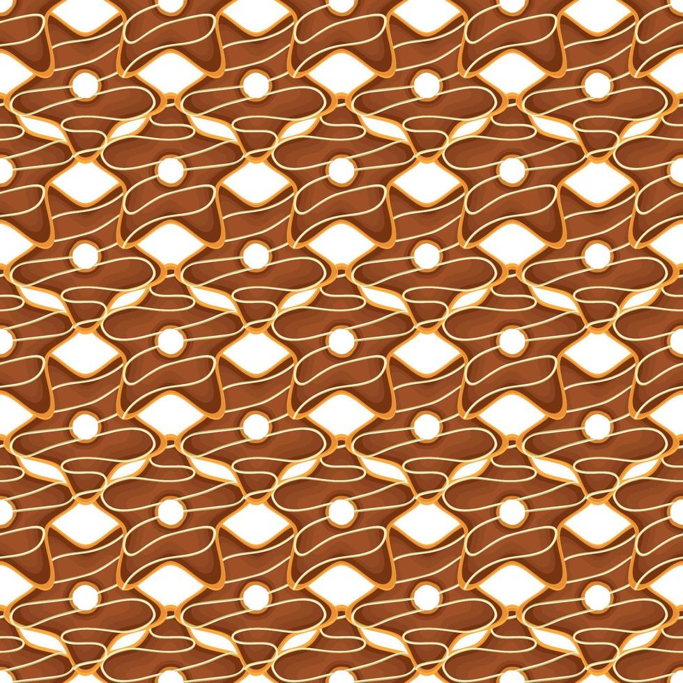 Pattern homemade cookie different taste in pastry biscuit vector