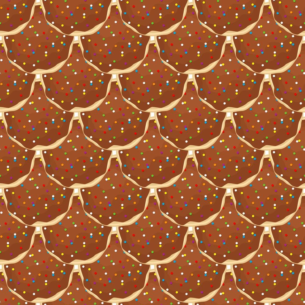 Pattern homemade cookie different taste in pastry biscuit vector