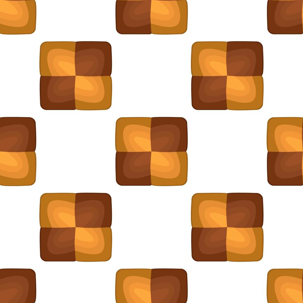 Pattern homemade cookie different taste in pastry biscuit vector