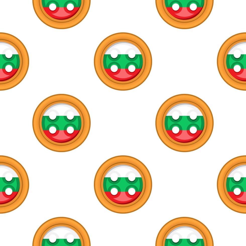 modelo Galleta con bandera país Bulgaria en sabroso galleta vector