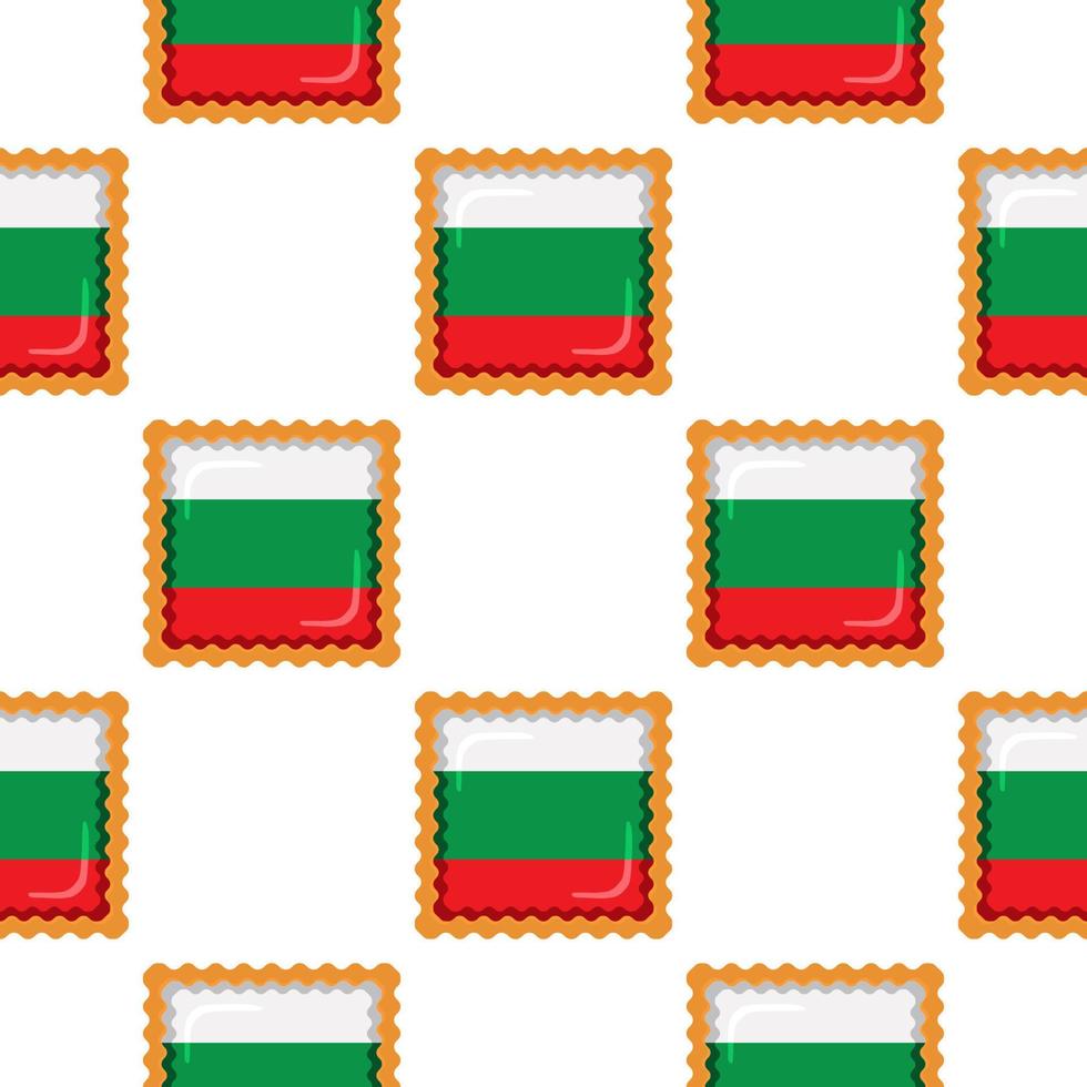 modelo Galleta con bandera país Bulgaria en sabroso galleta vector