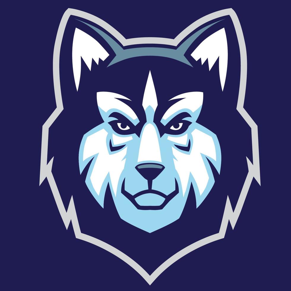 husky head mascot vector