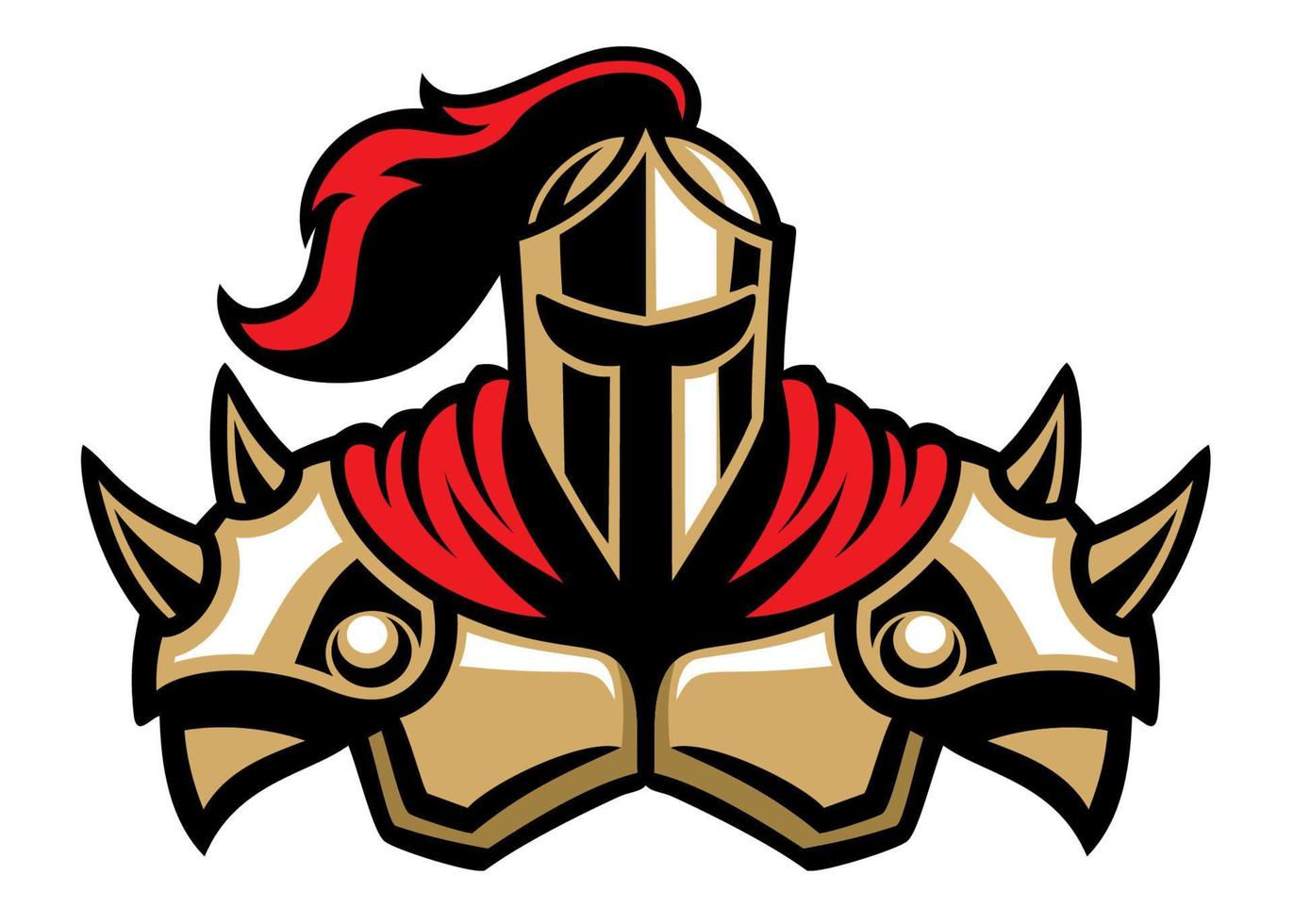 knight warrior mascot vector