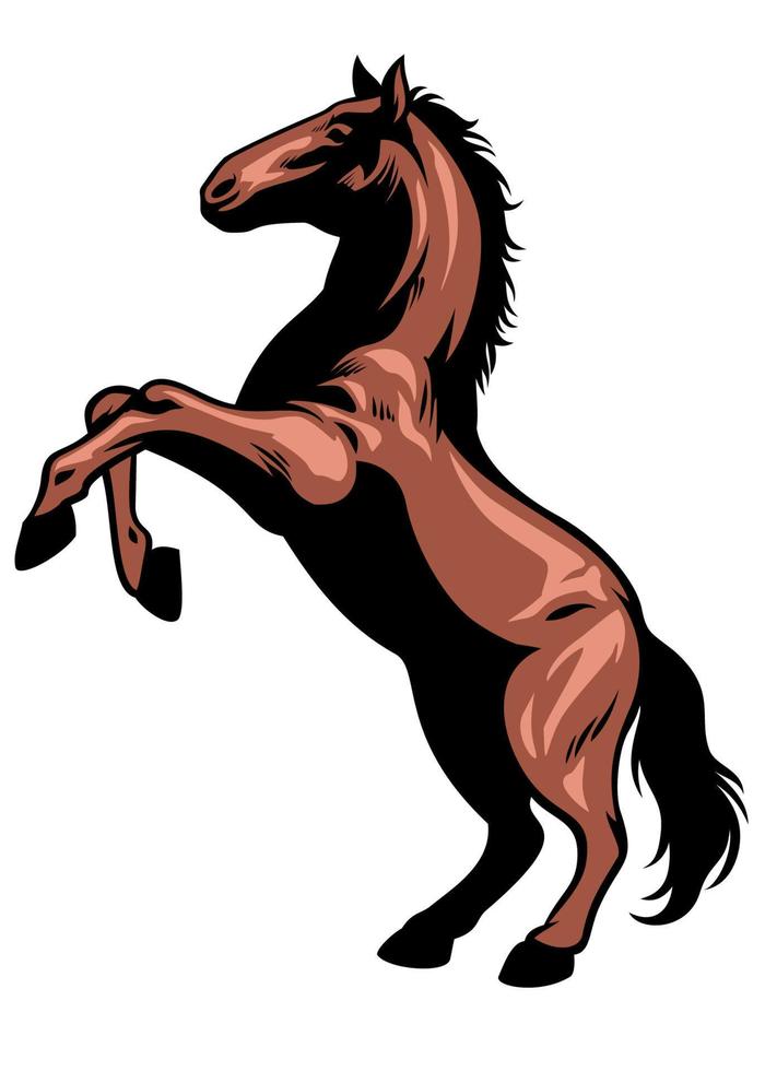 encabritado caballo mascota vector