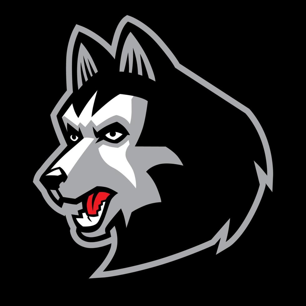 siberian husky dog mascot vector